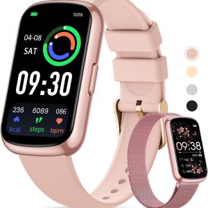 Fitness Tracker- Smart Watches for Women Men with 24/7 Heart Rate Monitor Blood Oxygen Sleep Tracker, Waterproof Fitness Watch, Activity Smartwatch for Android iPhone, Calorie Distance Pedometer, Gift